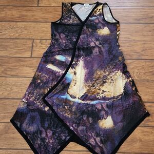Monroe and Main women's XL sleeveless summer asymmetric animal print dre…